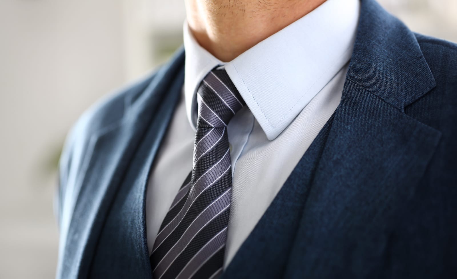TigerTie - stretta cravatta - porpora lila nero argento bianco striato